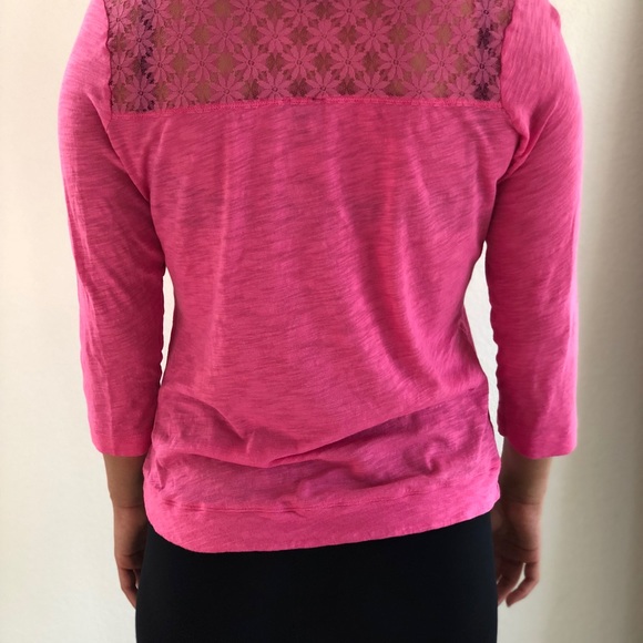 Pink Express top 3/4 sleeve - Picture 3 of 3